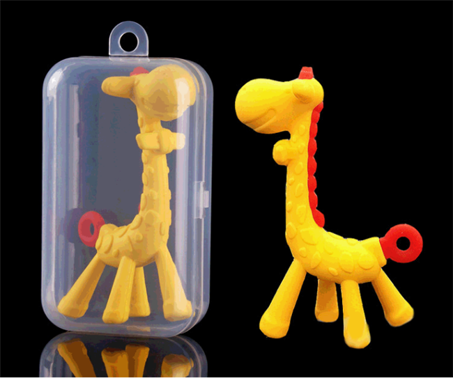 Good Quality BPA Free Silicone Giraffe Baby Teether 5