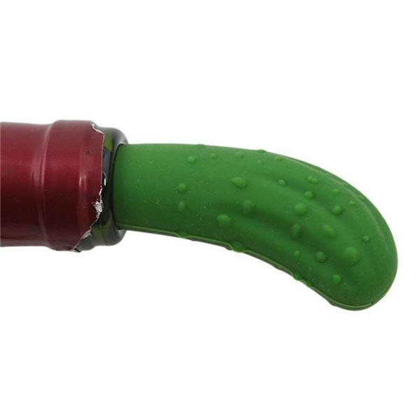 Hot Selling Cucumber Shape Wine Bottle Silicone Stopper 2