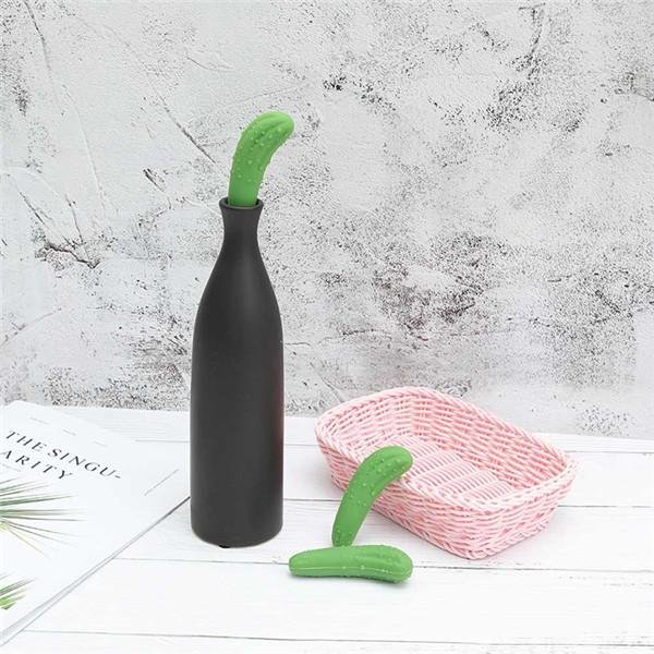 Hot Selling Cucumber Shape Wine Bottle Silicone Stopper 4