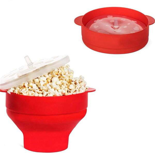 Wholesale Custom Reuseable Popcorn Container Silicone Bowl 3