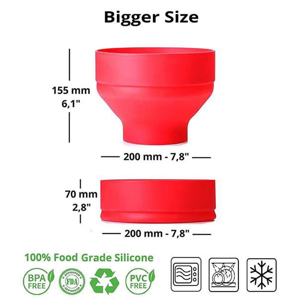 Wholesale Custom Reuseable Popcorn Container Silicone Bowl 5