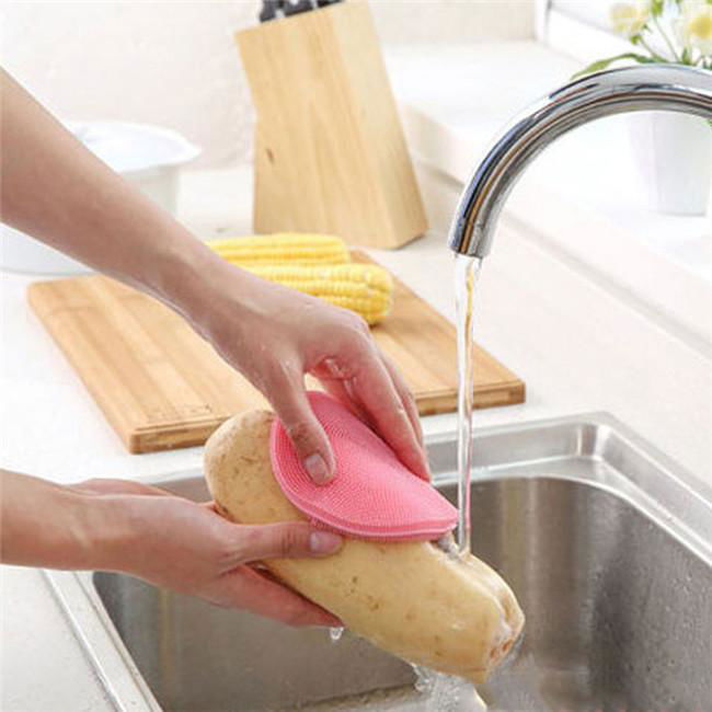 Wholsale Food Grade Silicone Scrubber Dish Washing Brush 3