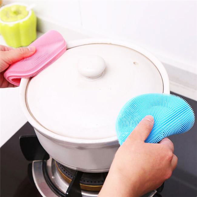 Wholsale Food Grade Silicone Scrubber Dish Washing Brush 5