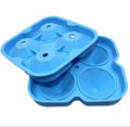 Factory Supplying 4 Cavity Diamond Shape Silicone Ice Cube Trays with Lid 3