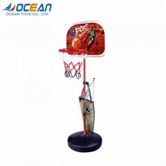 2 in 1 bow and arrow toy portable goal stand kids basketball hoop
