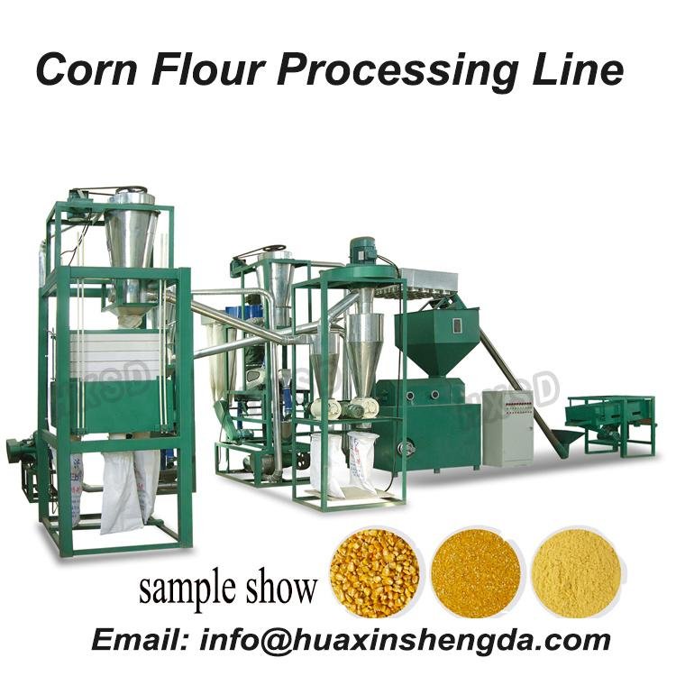 Corn flour, corn grits processing line