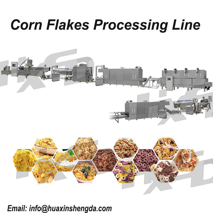 Nutritional Breakfast Cereal Corn Flakes Processing Line 2