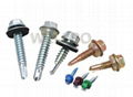 Hexagon head self drilling screw with EPDM washer  