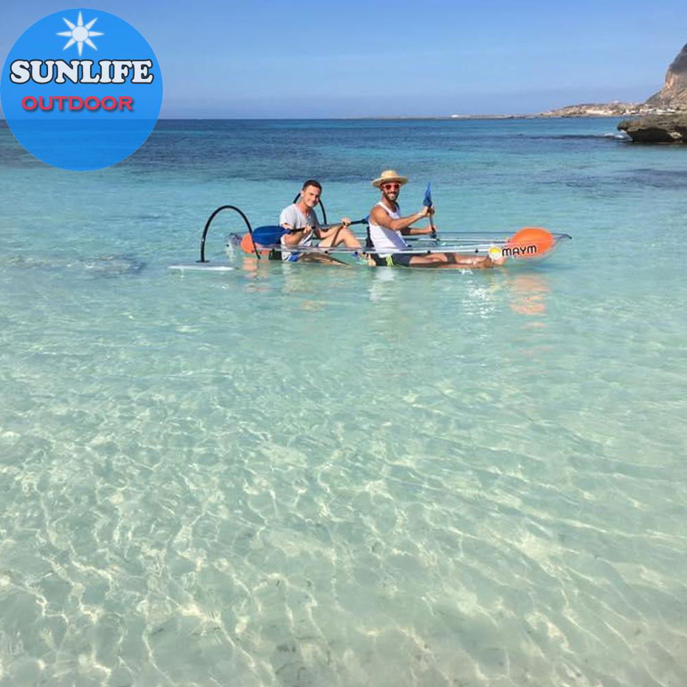 SUNLIFE stable Clear kayak transparent with paddles and seats and balance system