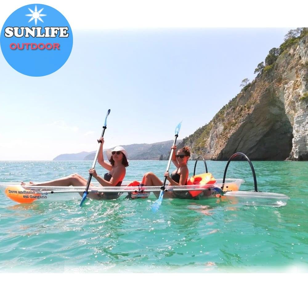 SUNLIFE stable Clear kayak transparent with paddles and seats and balance system 3