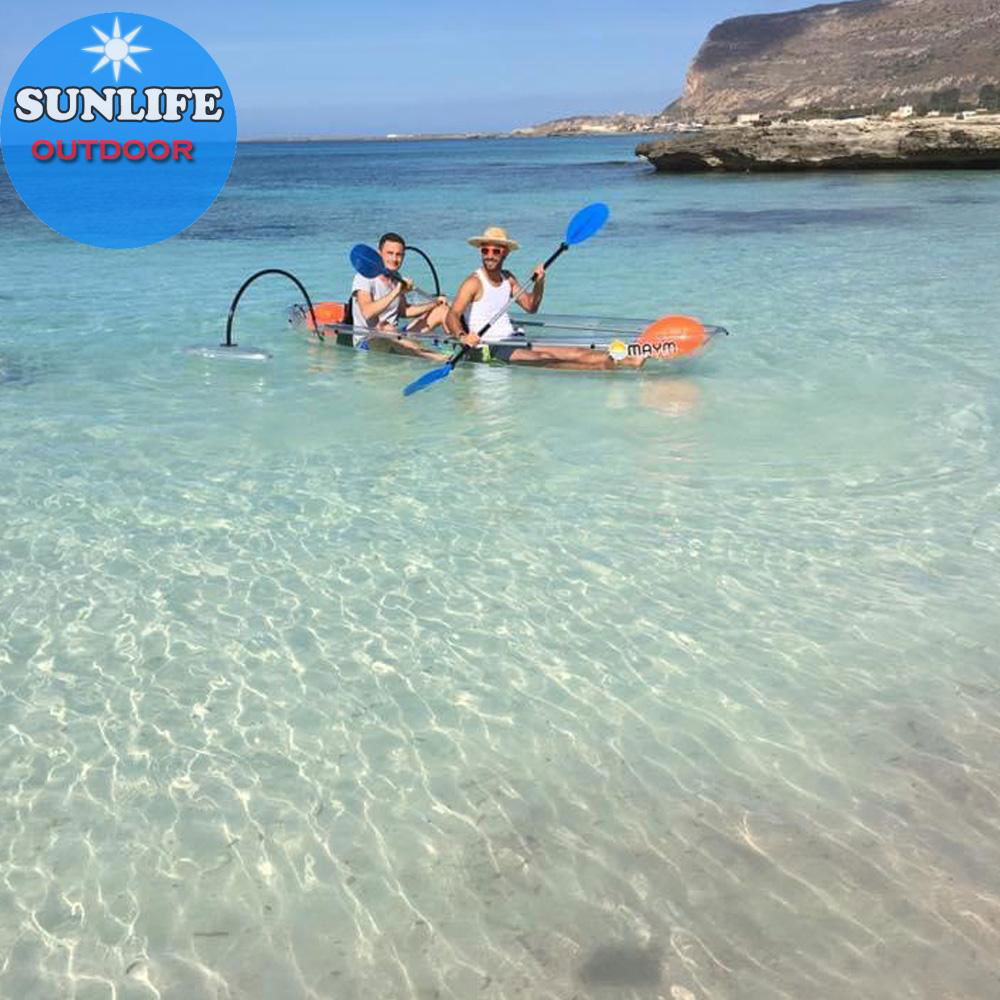 SUNLIFE stable Clear kayak transparent with paddles and seats and balance system 4