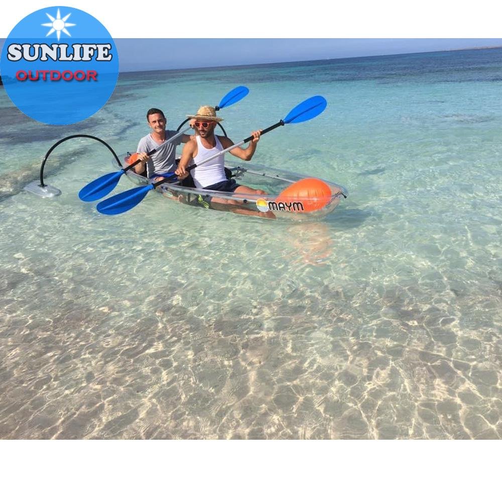 SUNLIFE stable Clear kayak transparent with paddles and seats and balance system 5