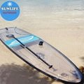 Hottest selling clear stand up paddle board transparent sup hard with foot leash