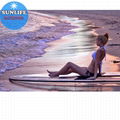 Clear Bottom SUP Paddle Board Transparent Stand-up Surf Board with Paddles