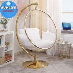 Golden Bubble Chair With Stand Base