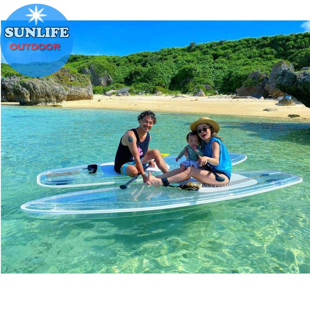 全透明SUP滑板水上运动水晶冲浪板
