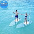 Glass bottom SUP Polycarbonate Paddle board PC surfboard yoga stand up board