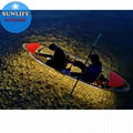 PC polycarbonate clear canoe fiberglass kayak glass bottom kayak with LED light 