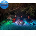 PC polycarbonate clear canoe fiberglass kayak glass bottom kayak with LED light 