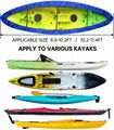 Universal Kayak Boat Canoe covers with adjustable straps for Storage