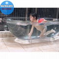 2020 Luxury transparent clear glass bathtub