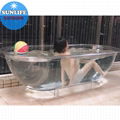 2020 Luxury transparent clear glass bathtub