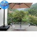 2020 Luxury transparent clear glass bathtub