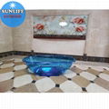 2020 Luxury massage transparent acrylic bathtub and safety glass bathtub for sal