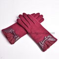 Wholesale winter fashion female wool gloves 2