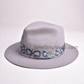 High quality fedora women hats cheap personalize felt hats with buckle 1