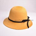 Autumn winter fedora hat women wool felt hat fedoras