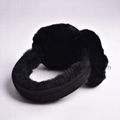 Natural sheepskin warm fluffy earmuff