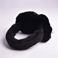 Natural sheepskin warm fluffy earmuff Natural sheepskin warm fluffy earmuff