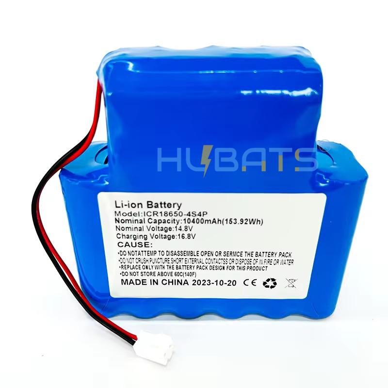 Hubats 14.8V 10400mAh Icr18650 4s4p 11ah Lithium Ion Battery Pack 10400mAh 14.8V