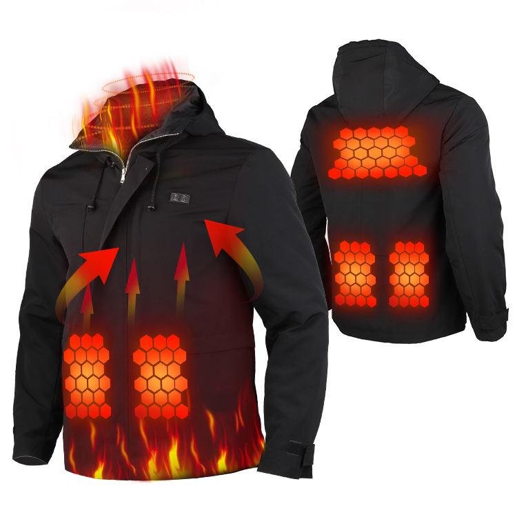 Heated Jacket with Battery Winter Outdoor Soft Shell Electric Heating Coat