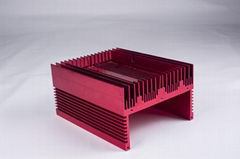 Extrusion aluminim heat sink in red