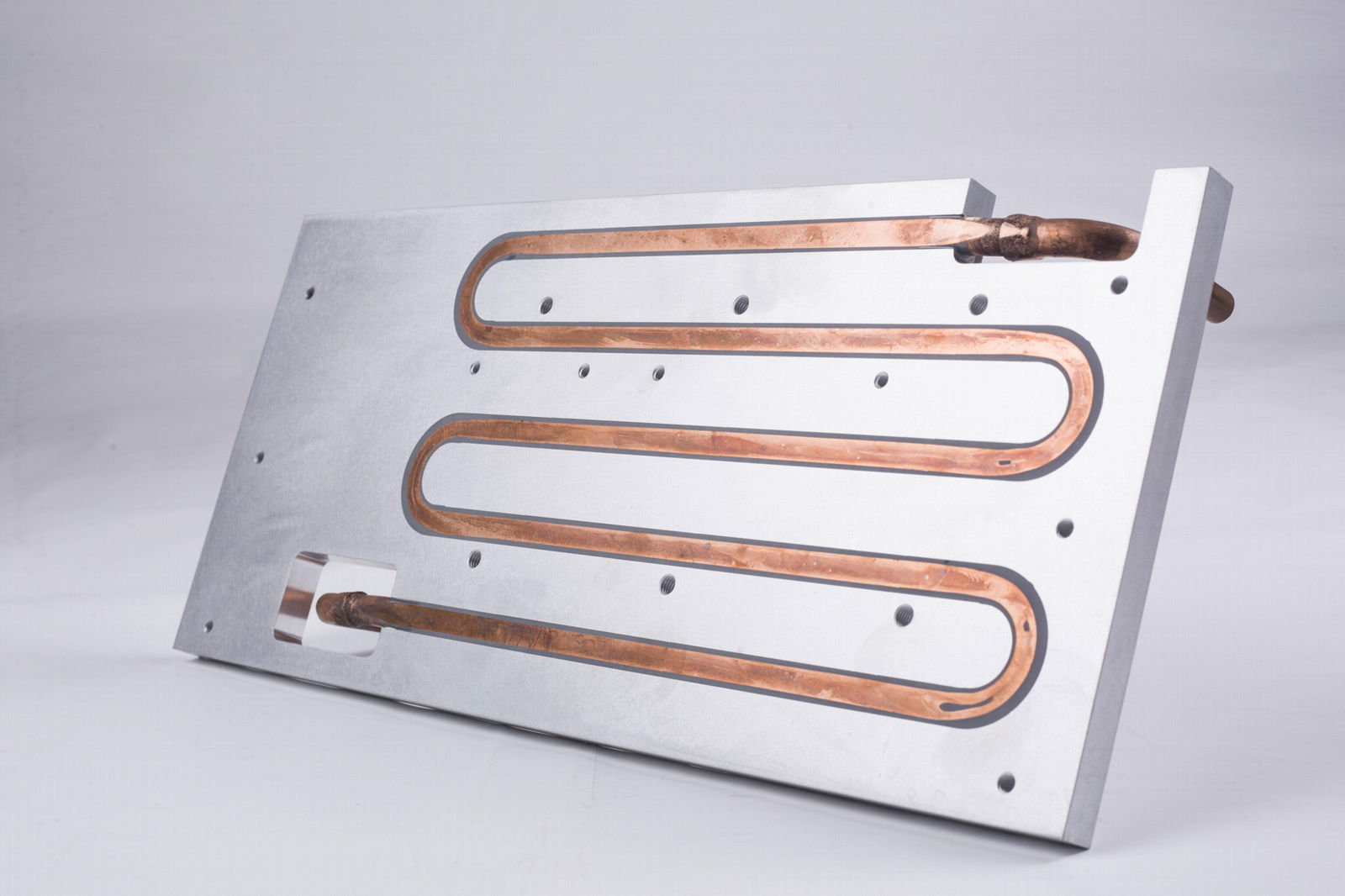 High power liquid cooling plate with copper tube