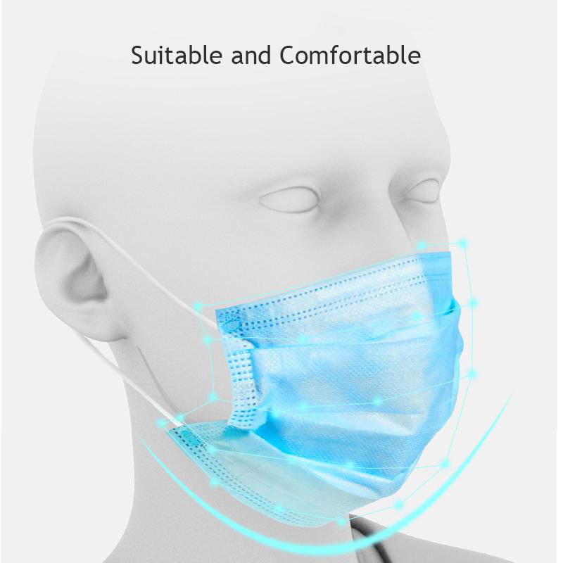 3 ply non woven medical face mask disposable 2
