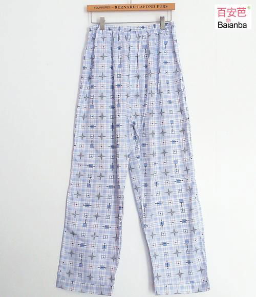 men's woven cotton large size pyjama pants 2