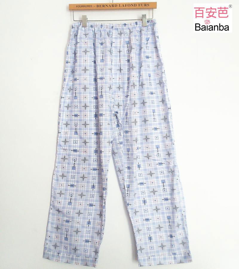 men's woven cotton large size pyjama pants 3