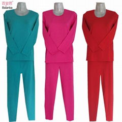 Women's thermal underwear set long john two piece