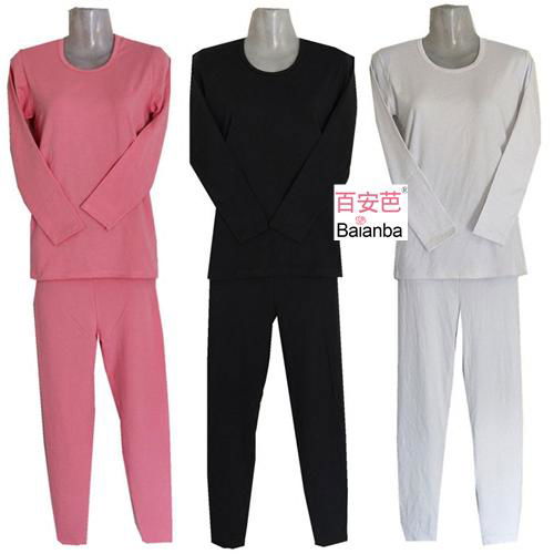 Women's thermal underwear set long john two piece 2