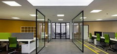 Aluminum alloy glass partition