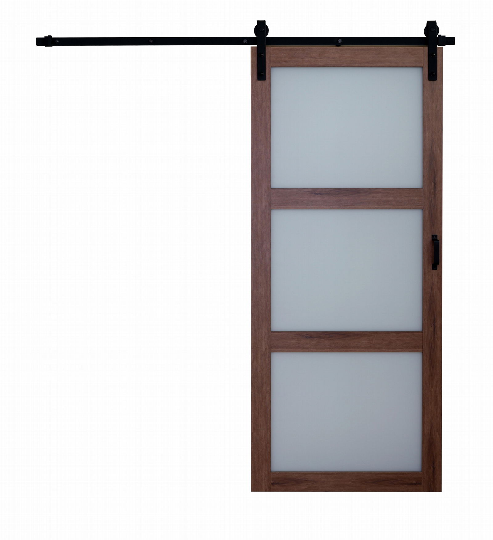 Tempered Glass Rustic Sliding Barn doors 