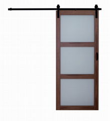 Tempered Glass Rustic Sliding Barn doors