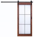 Tempered Glass Rustic Sliding Barn doors  1