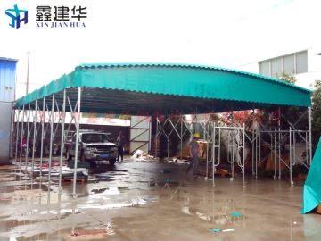戶外大型倉庫推拉雨棚移動推拉棚活動蓬大排檔折疊式活動帳篷 3