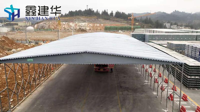 大型倉庫推拉棚停車蓬遮陽篷夜宵大排檔燒烤帳篷活動伸縮式雨篷 4
