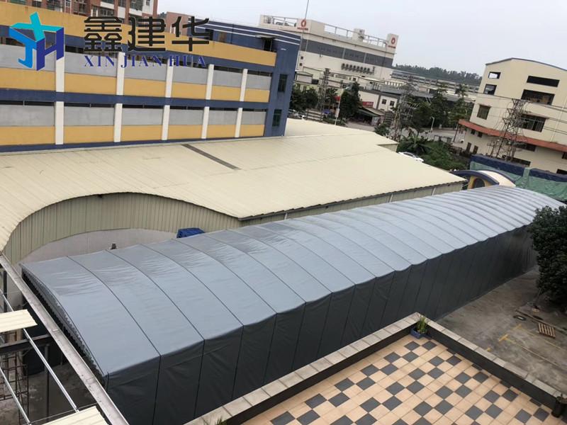 大型倉庫推拉棚停車蓬遮陽篷夜宵大排檔燒烤帳篷活動伸縮式雨篷 2