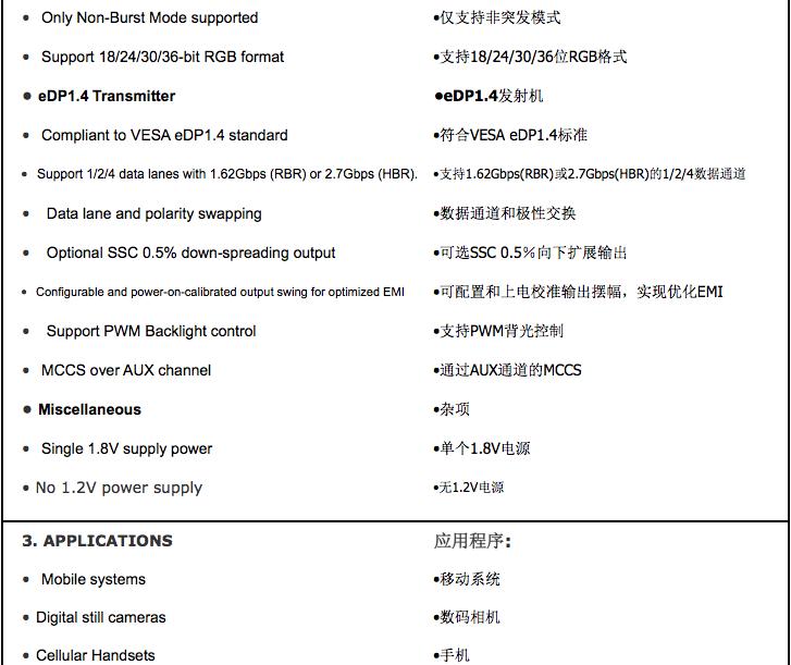 Lontium LT8911EX LVDS到EDP轉換龍迅 5